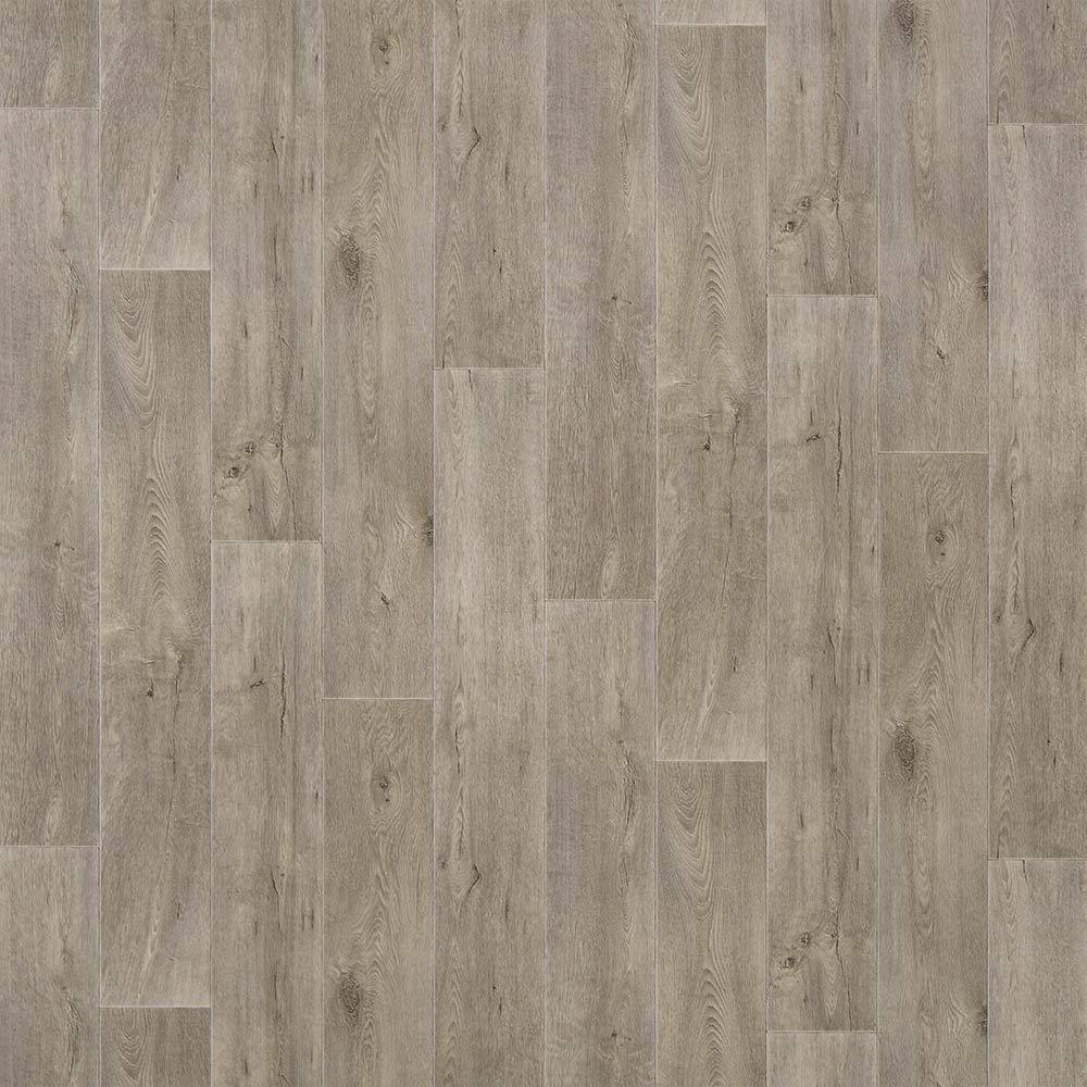 CV-Bodenbelag Lech Meterware auf Rolle 295 Holzoptik grau 400 cm