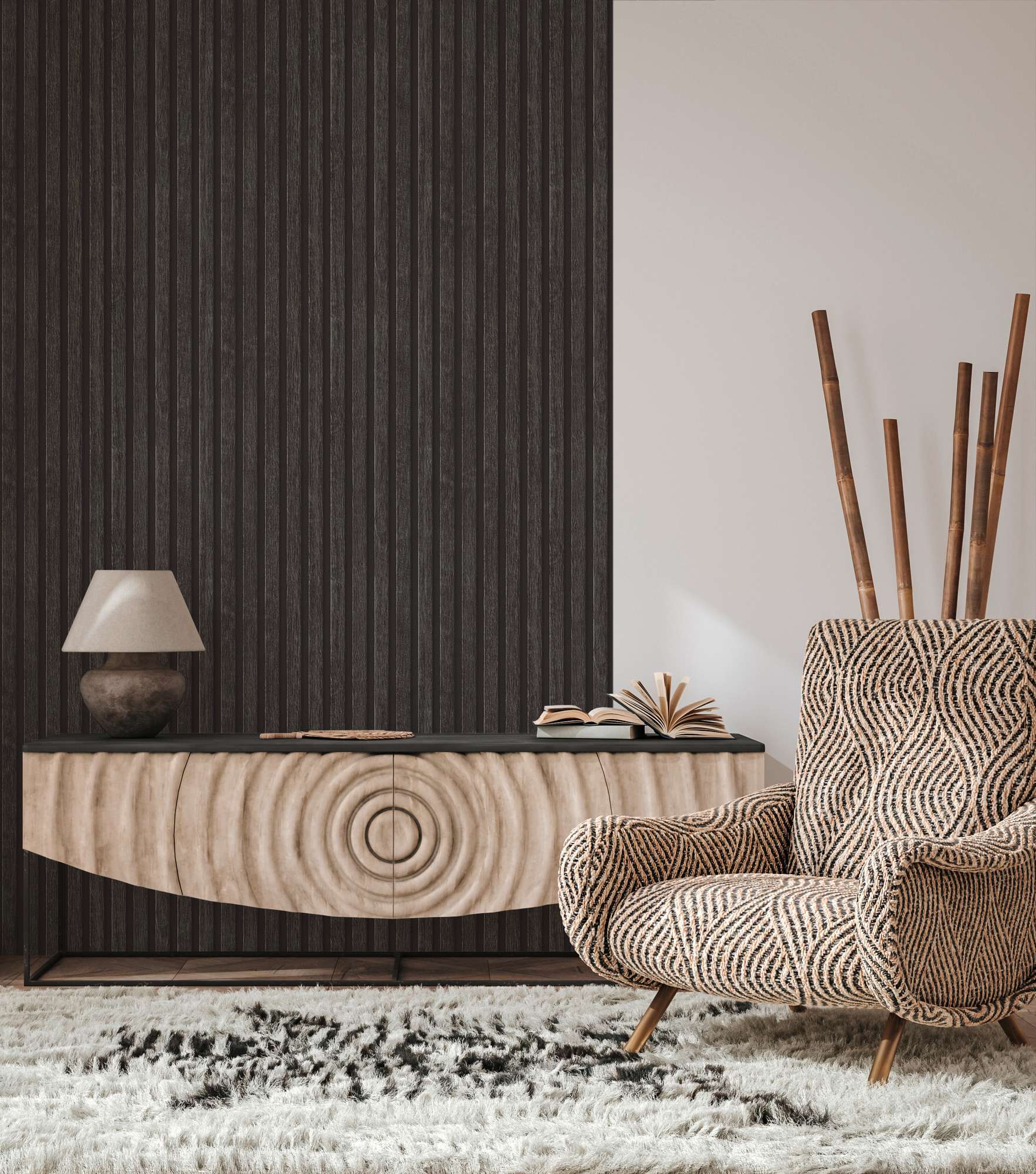 Vliestapete Elements II Holzpaneele 391094