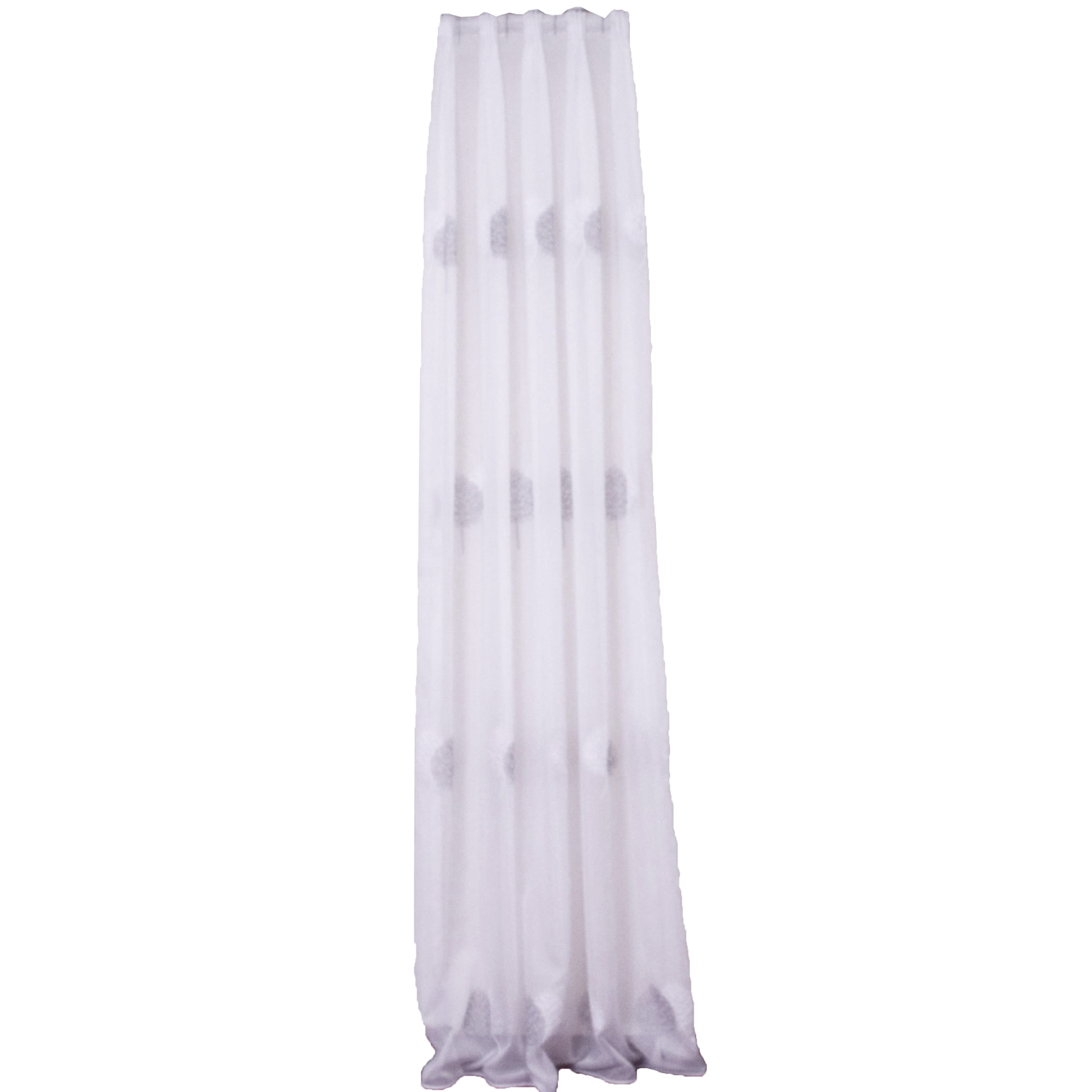 Store Blumen 280 cm Weiß