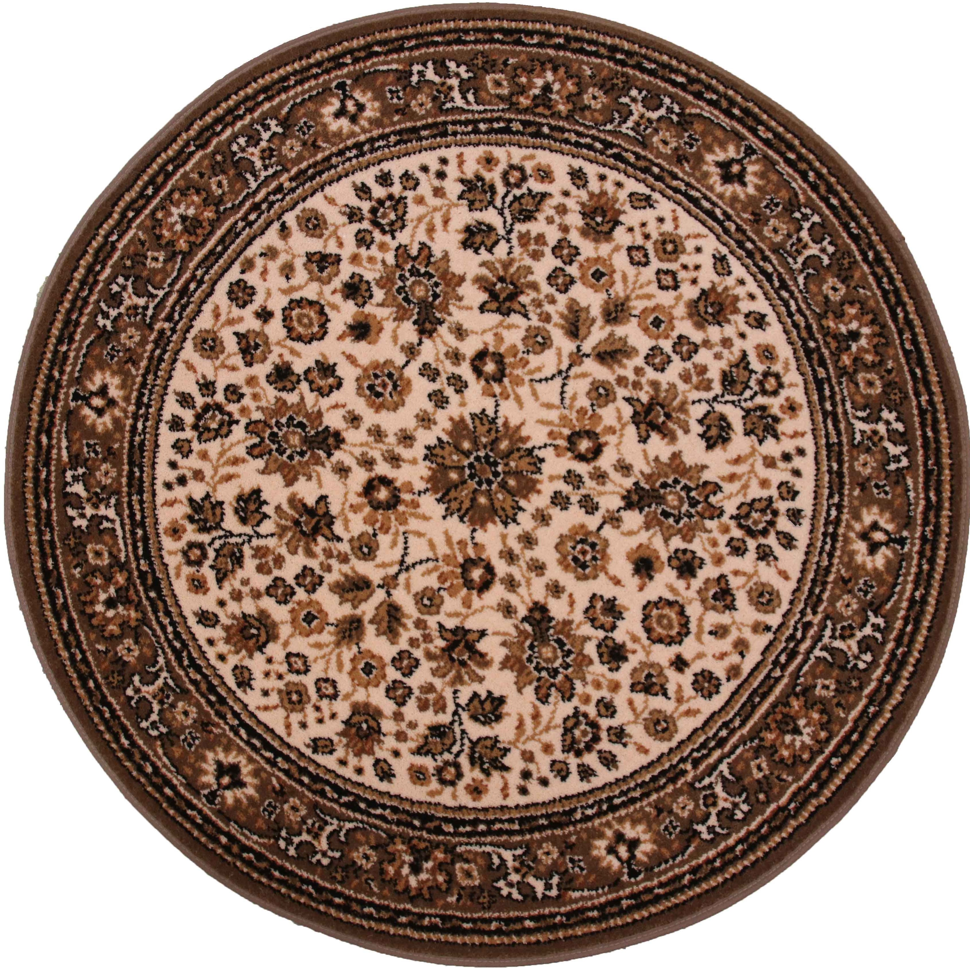 Teppich Lano Royal Klassisch Orientalisch braun/beige 80cm rund