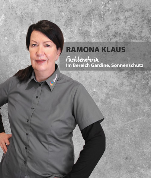 Portrait Ramona Klaus, Fachberaterin im Bereich Gardine und Sonnenschutz