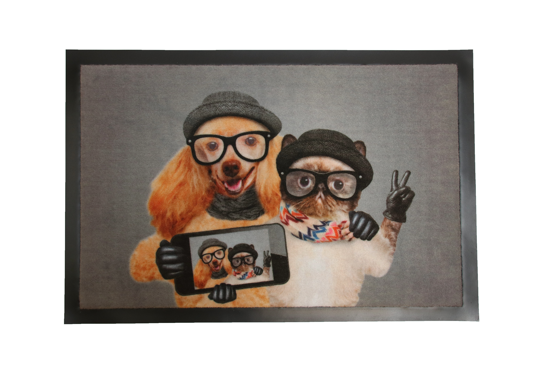 Schmutzfangmatte Cat & Dog Selfie