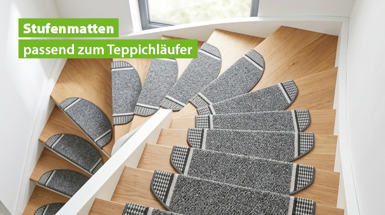 Abbildung: Stufenmatten passend zum Teppichläufer Promenade