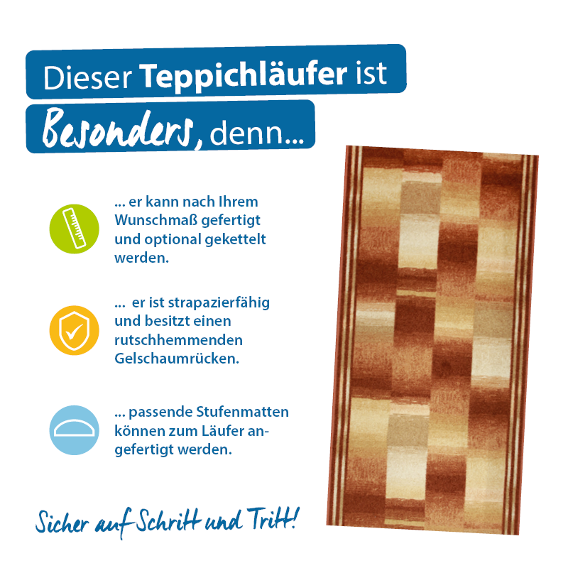Teppichläufer Ikat Meterware Frisé-Oberfläche modernes Design