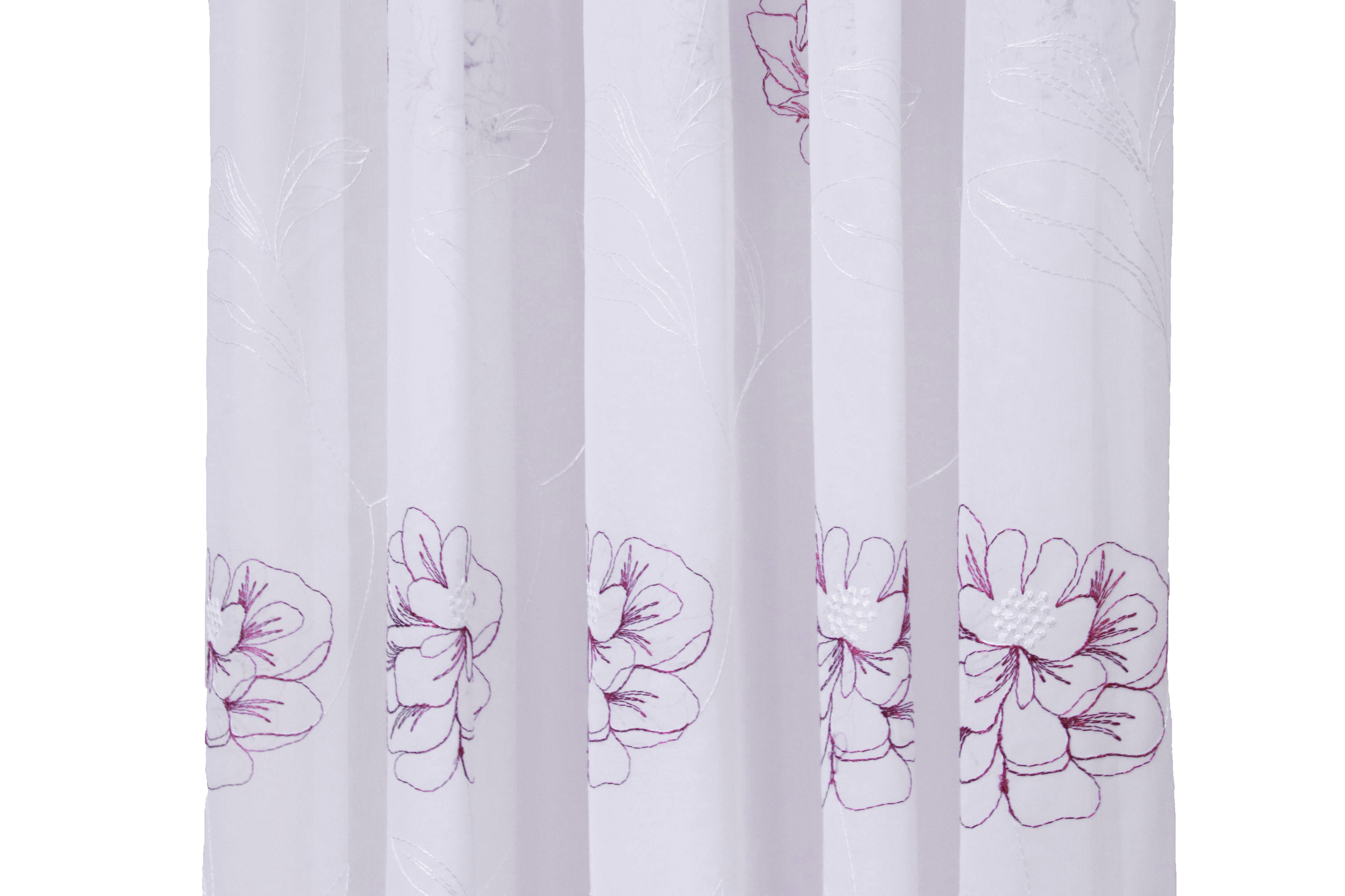 Store Blumen 280 cm Weiß