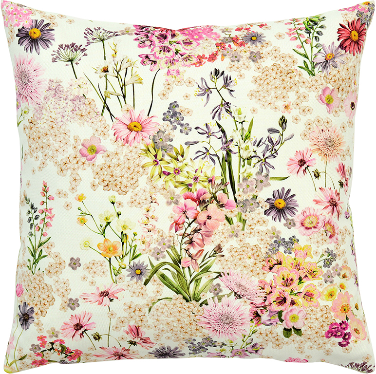 Kissenbezug floral Natur mit Blumen 50 x 50 cm