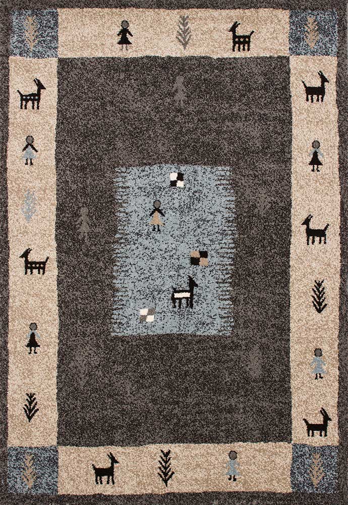 Teppich Lalee Modern Ziegen und Menschen 200 x 290cm