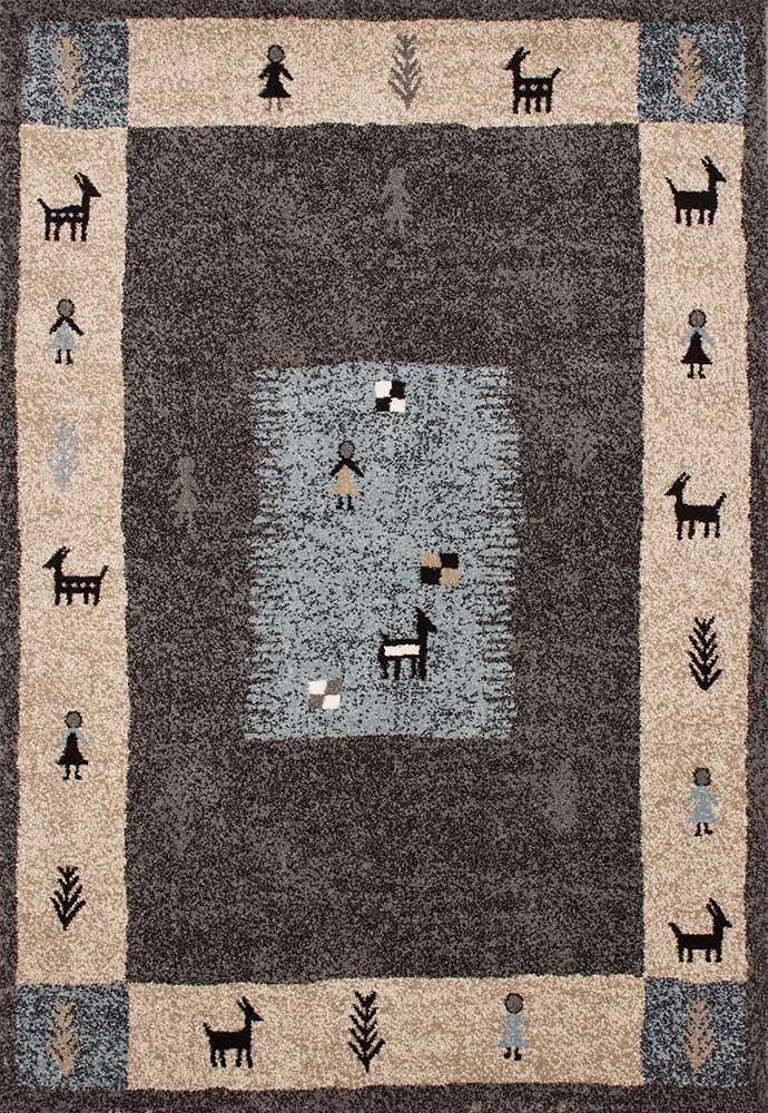 Teppich Lalee Modern Ziegen und Menschen