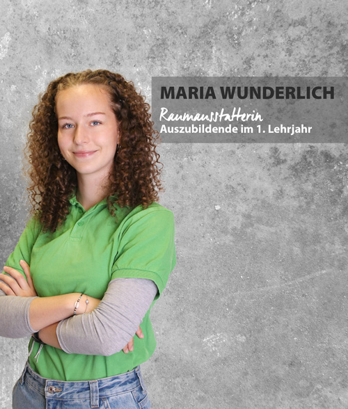 Portrait Maria Wunderlich, Raumausstatterin.