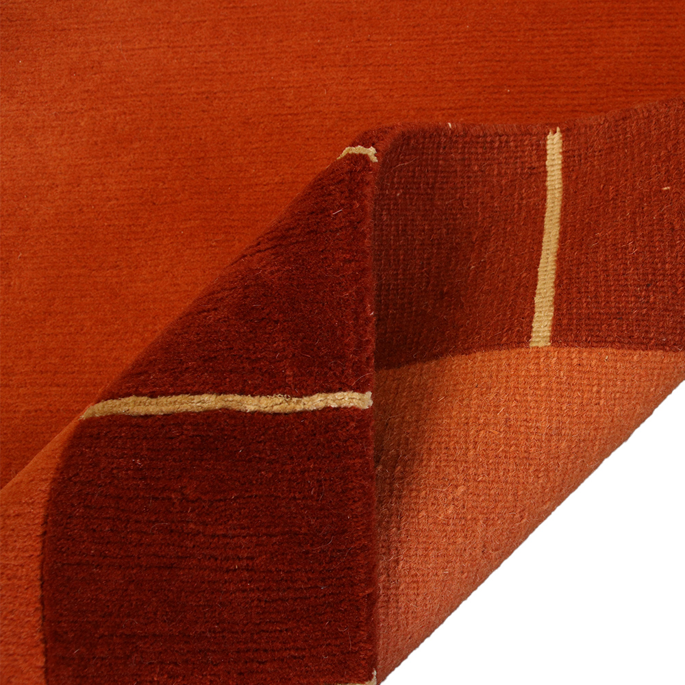 Original Handgeknüpfter Teppich Nepal Kathmandu rot orange 175 x 246