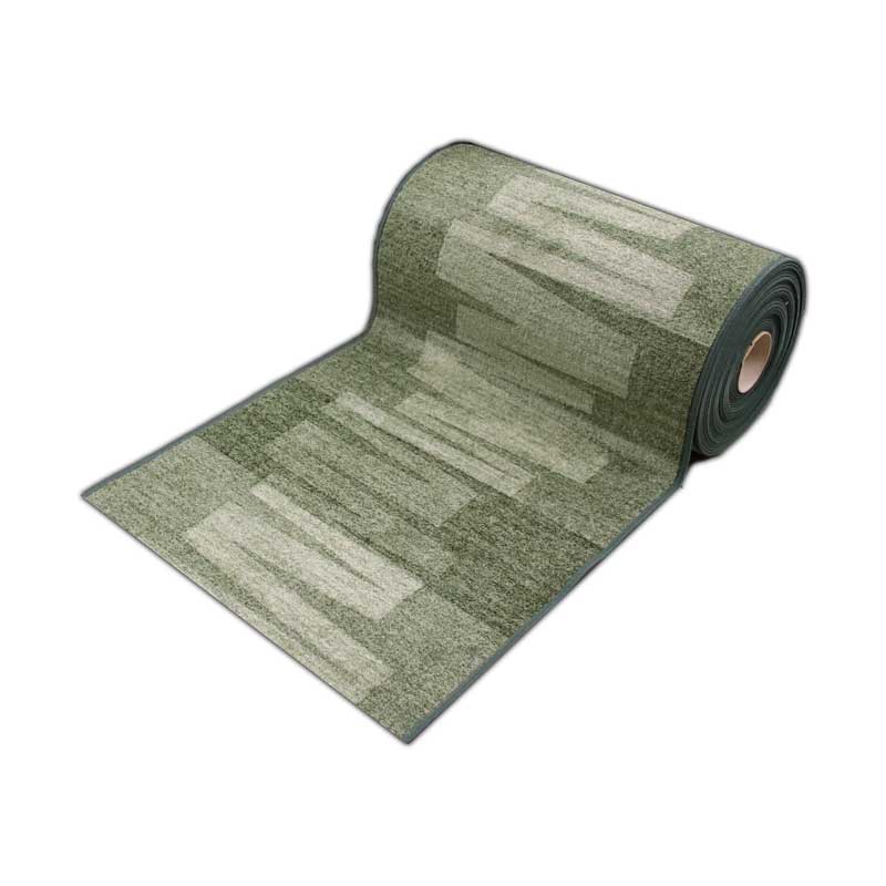 Teppichläufer Via Veneto Meterware Frisé-Oberfläche Streifen Optik grün d. 100 cm