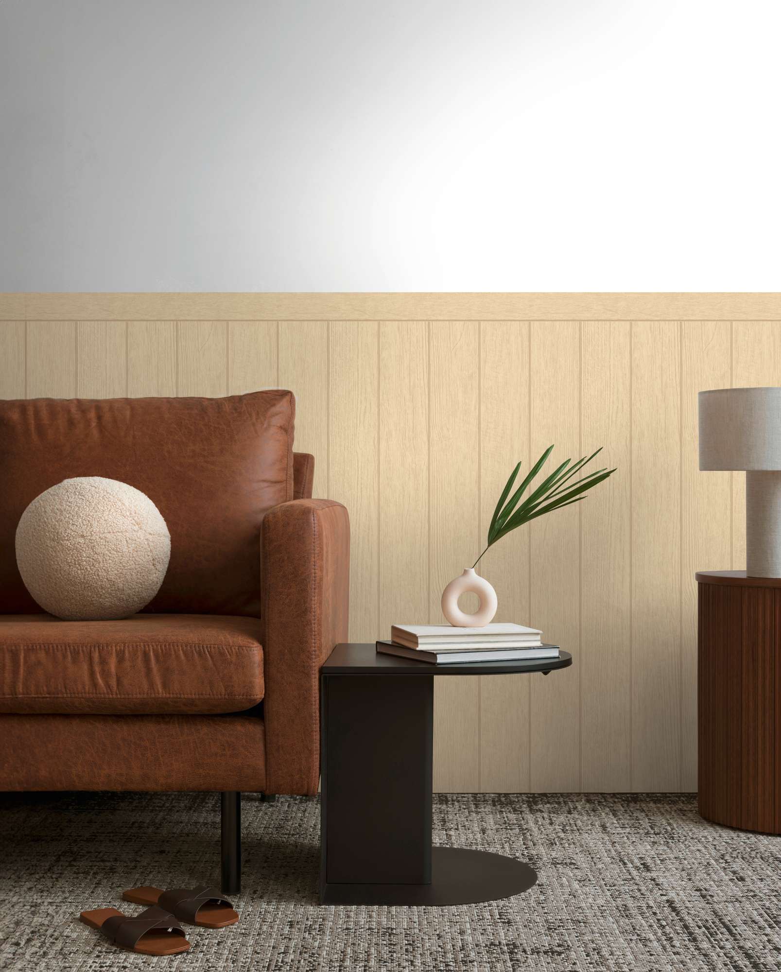 Vliestapete Wallpanel Wandpaneel Holzbalken-Optik 398033