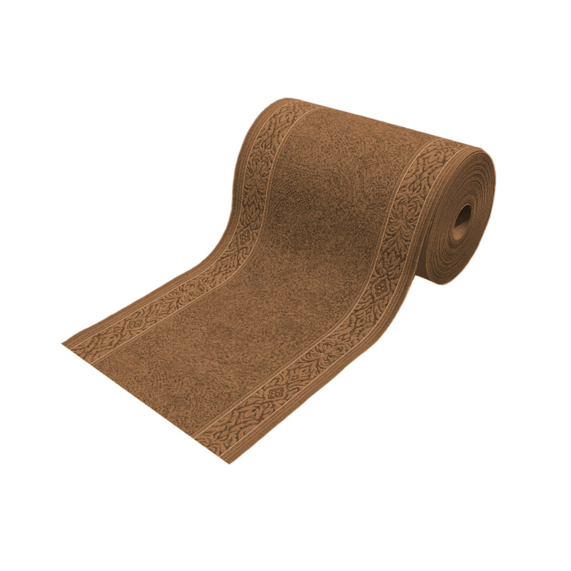Teppichläufer St. Tropez Meterware Feinschlingen modernes Design mocca 67 cm