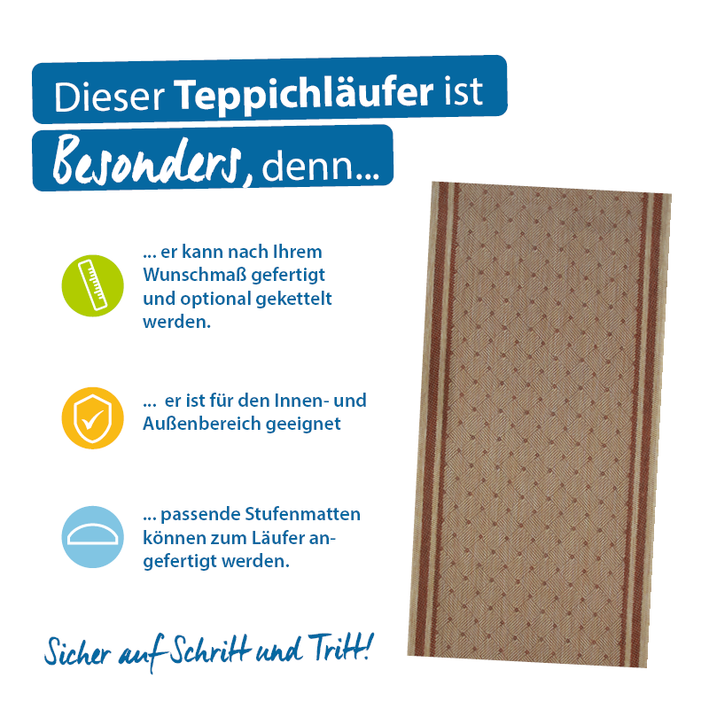 Teppichläufer Natura Meterware modernes Design
