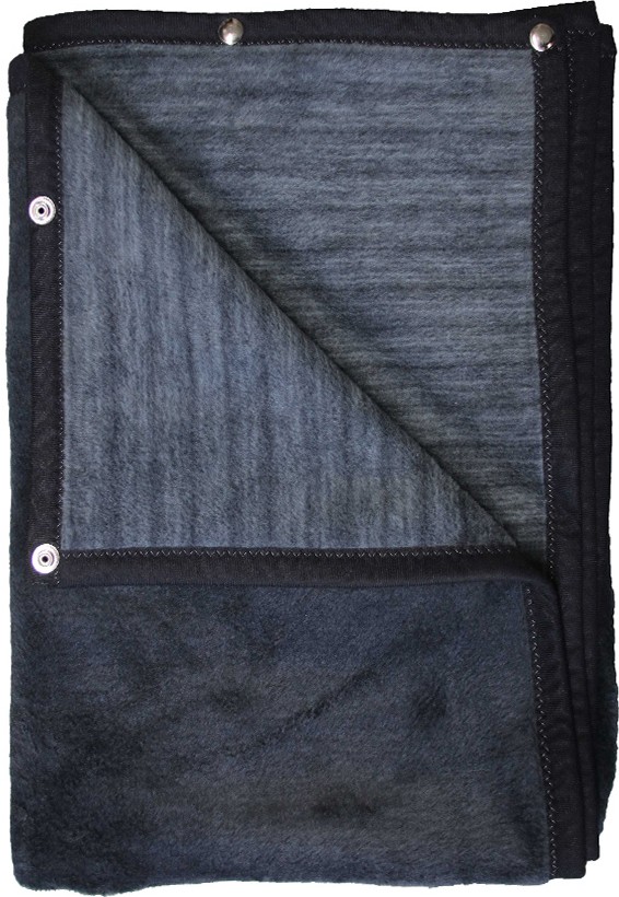 Kuscheldecke mit Ärmeln Jacquard Cape grau 100x150 Fano