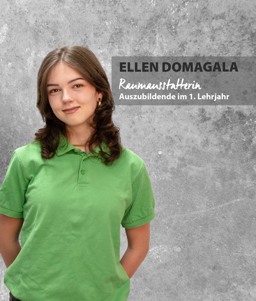 Portrait Ellen Domagalla, Raumausstatterin.