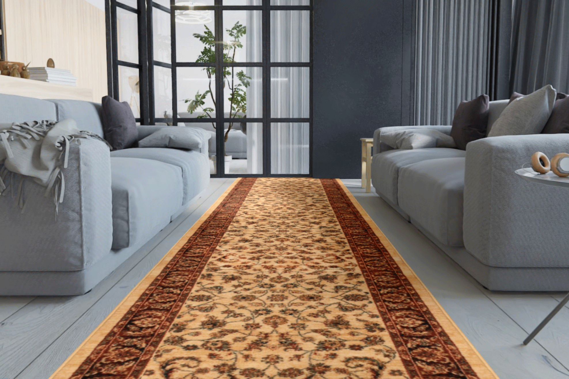 Teppichläufer Kashqai Meterware hochwertiger Wollvelours klassisches Design