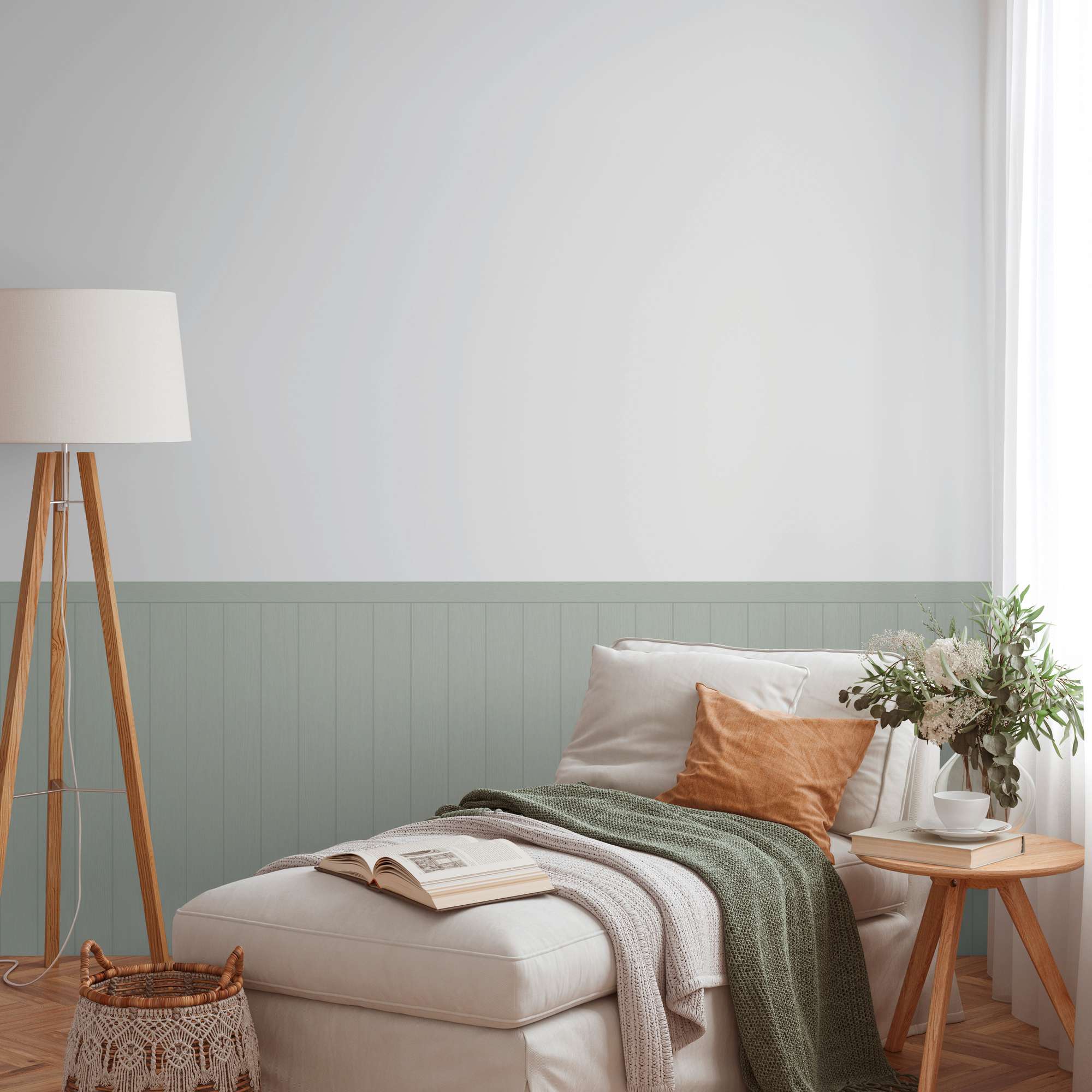 Vliestapete Wallpanel Wandpaneel Holzbalken-Optik 398031