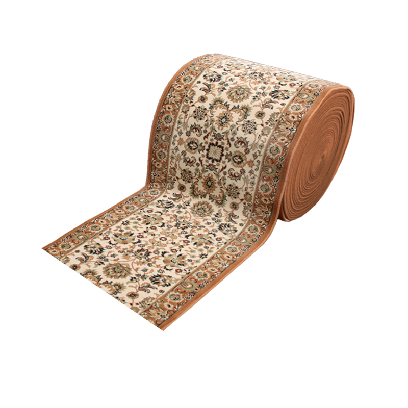 Teppichläufer Saphir Meterware hochwertiger Wollvelours klassisches Design terra 67 cm