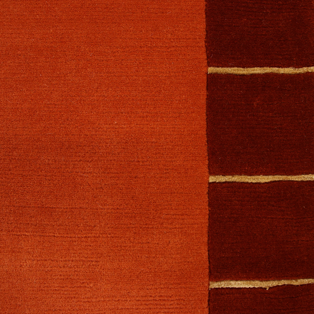 Original Handgeknüpfter Teppich Nepal Kathmandu rot orange 175 x 246