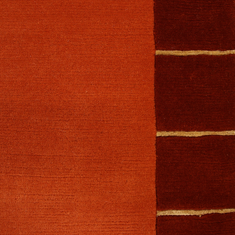 Original Handgeknüpfter Teppich Nepal Kathmandu rot orange 175 x 246