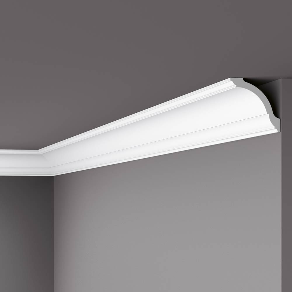 Deckenleiste modern grundiert leichte Montage 80x80x2000mm Nomastyl GO