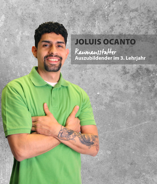 Portrait Joluis Ocanto, Raumausstatter.