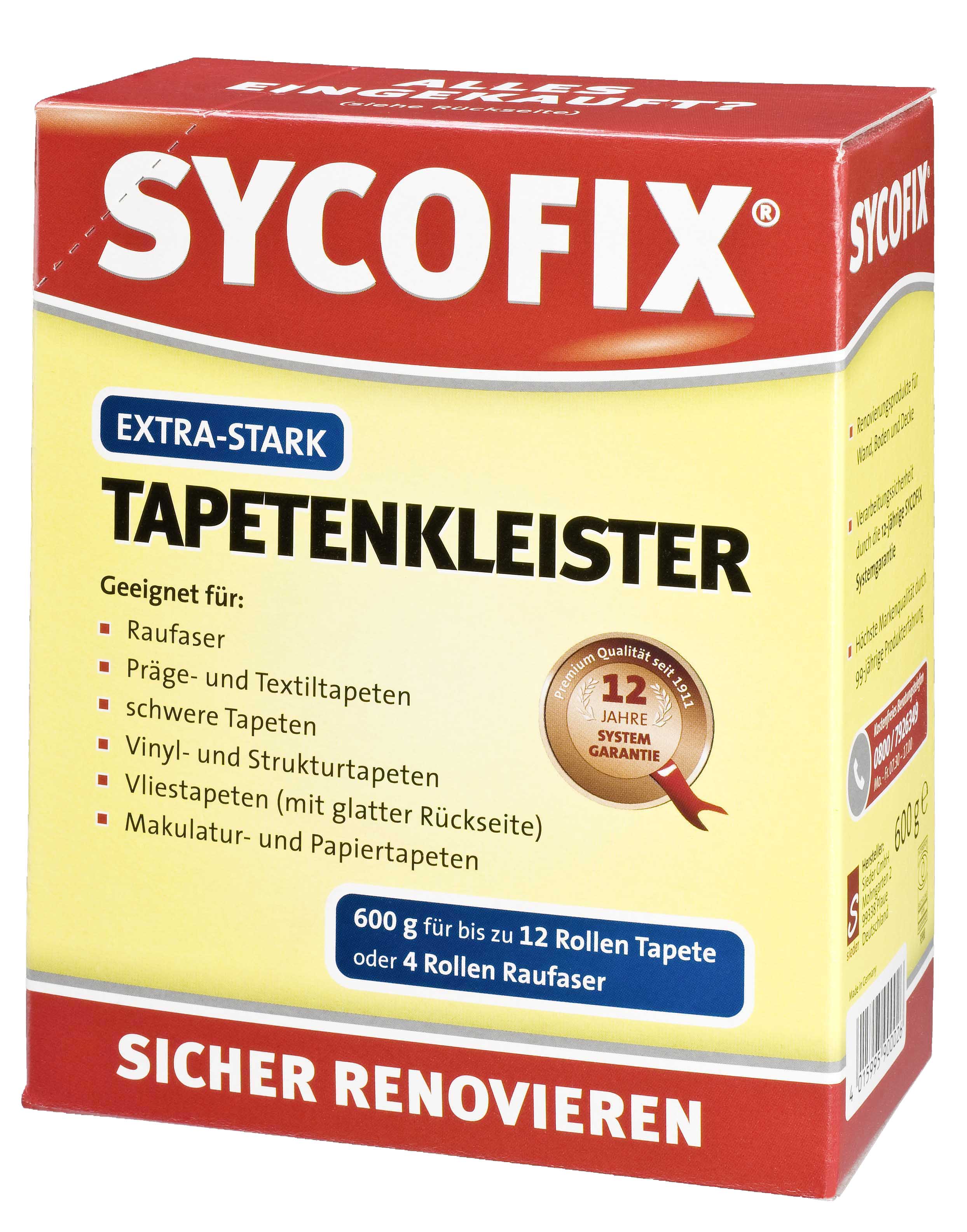 SYCOFIX® Tapetenkleister extra-stark 600g Schachtel