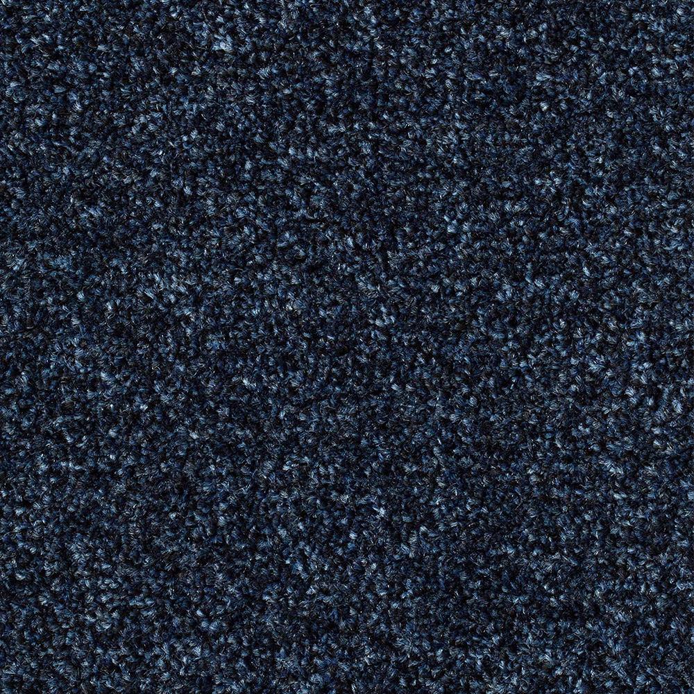 Teppichboden Lagos Velours Meterware auf Rolle blau 500 cm