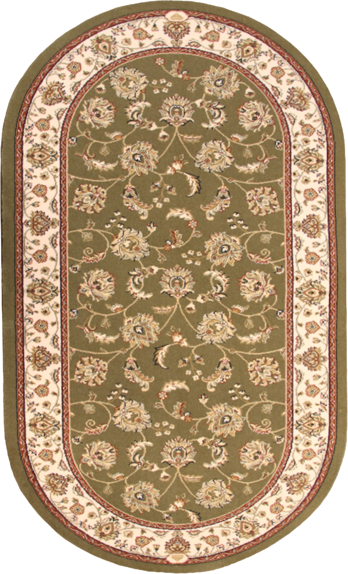 Teppich Osta Diamond Klassisch grün/geige 85 x 160cm oval