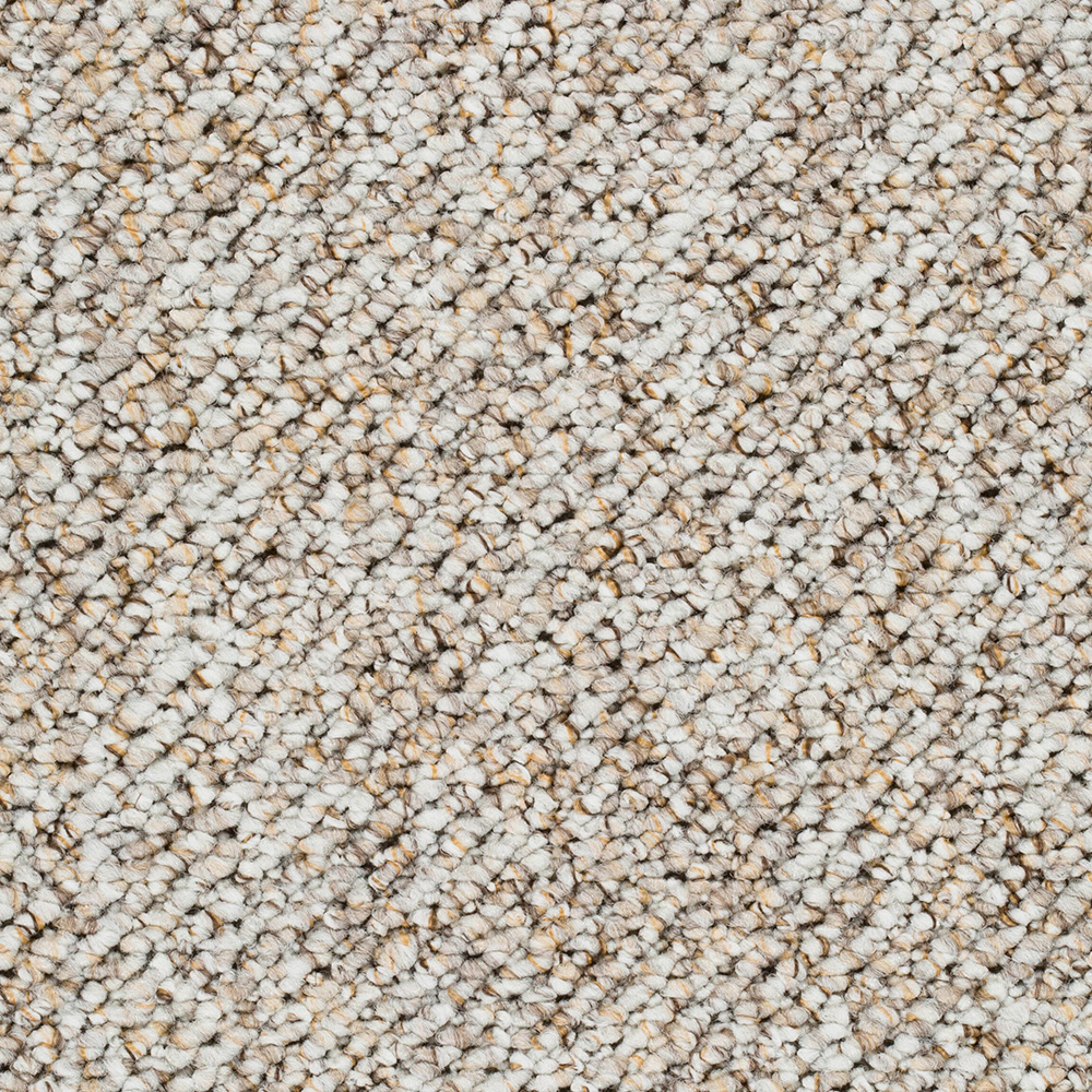 Teppichboden Togo Schlinge Meterware auf Rolle weißbraun 400 cm