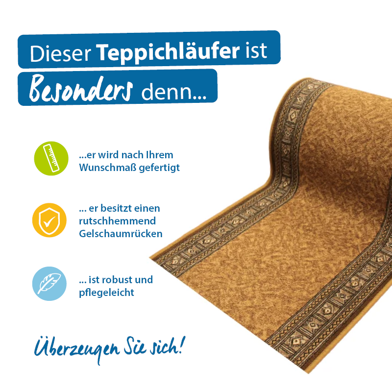 Teppichläufer Epos Meterware Feinschlingen modernes Design