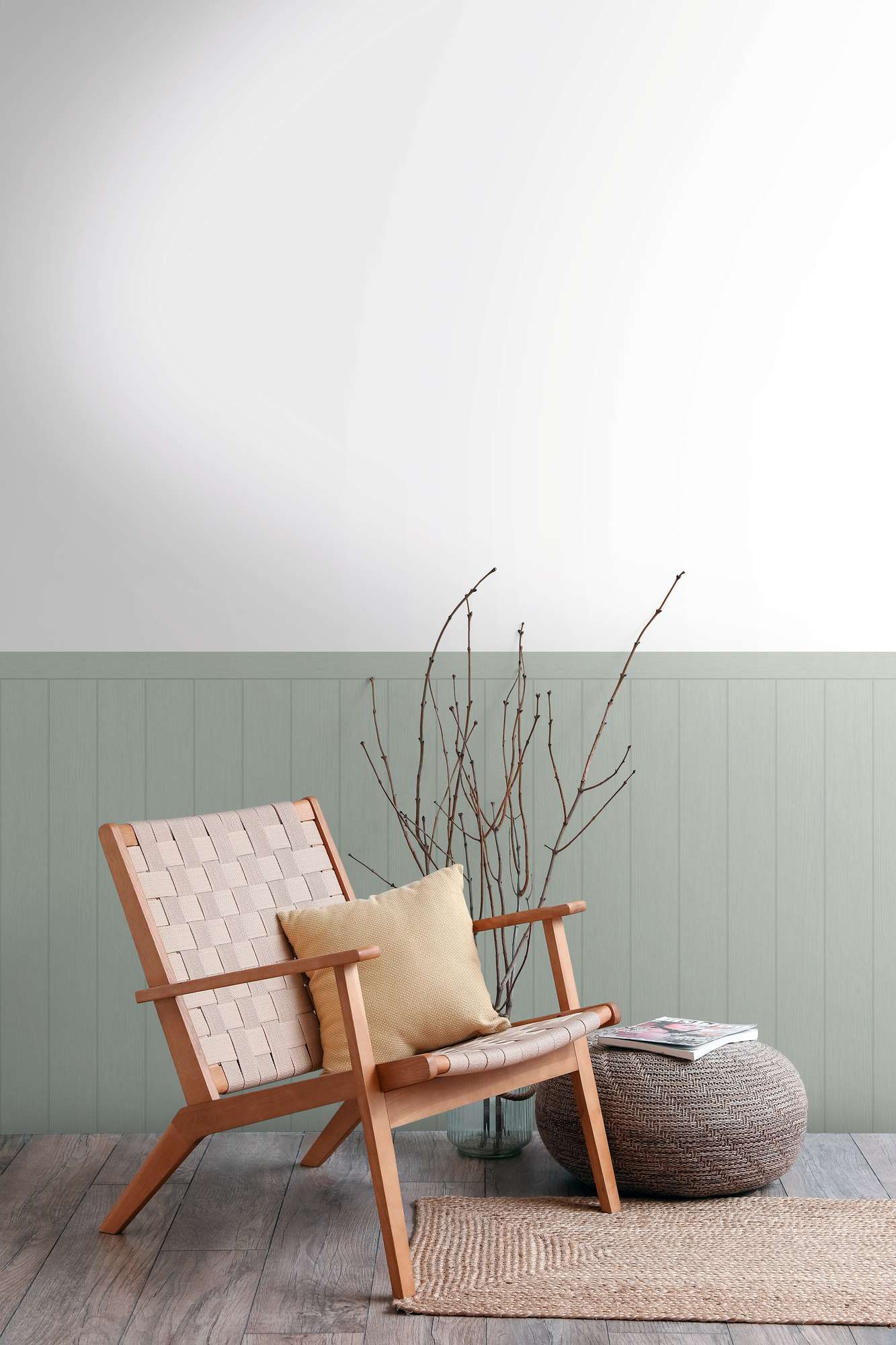 Vliestapete Wallpanel Wandpaneel Holzbalken-Optik 398031