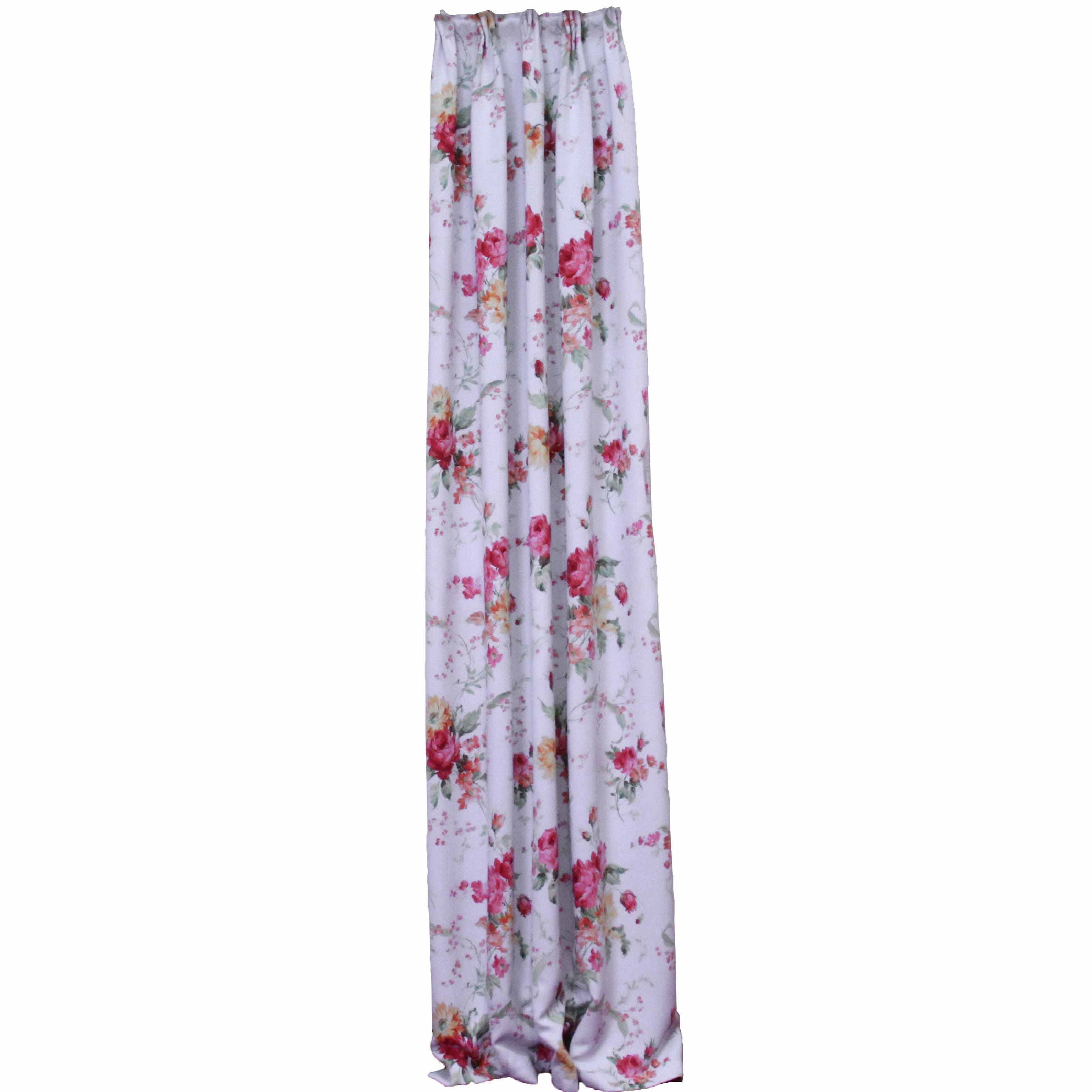 Dekostoff Blumen 150 cm Weiß Rot Grün Orange