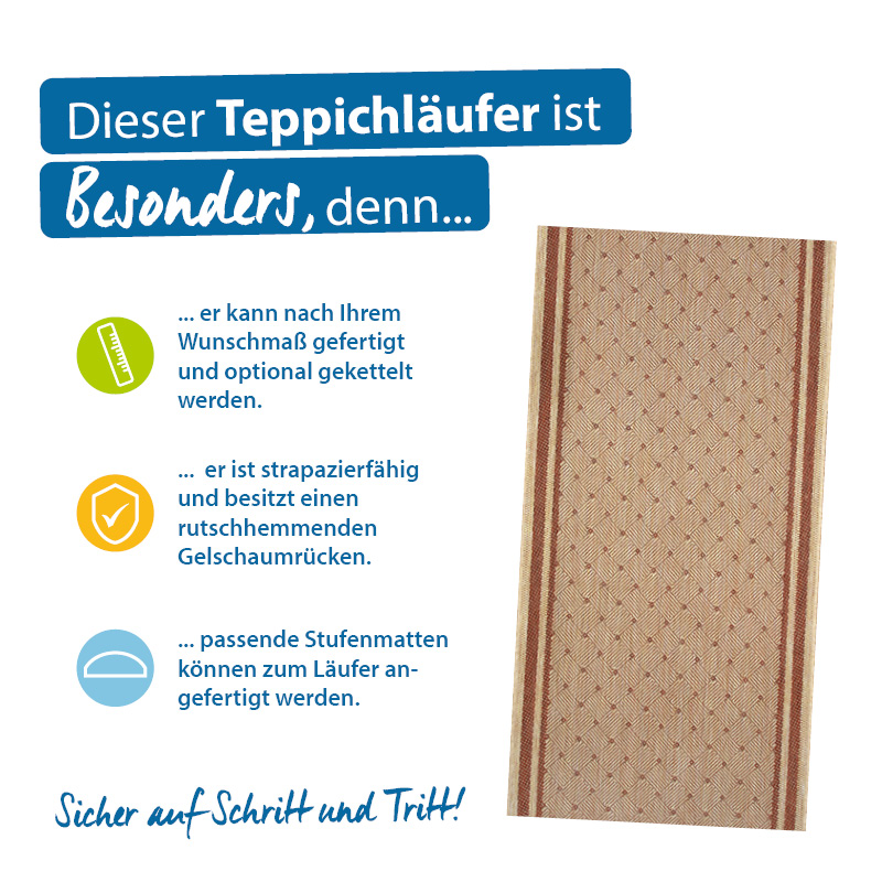 Teppichläufer Natura Meterware modernes Design