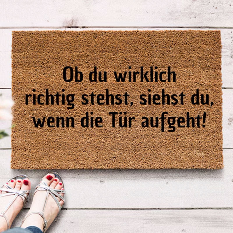 Kokosmatte Spruch