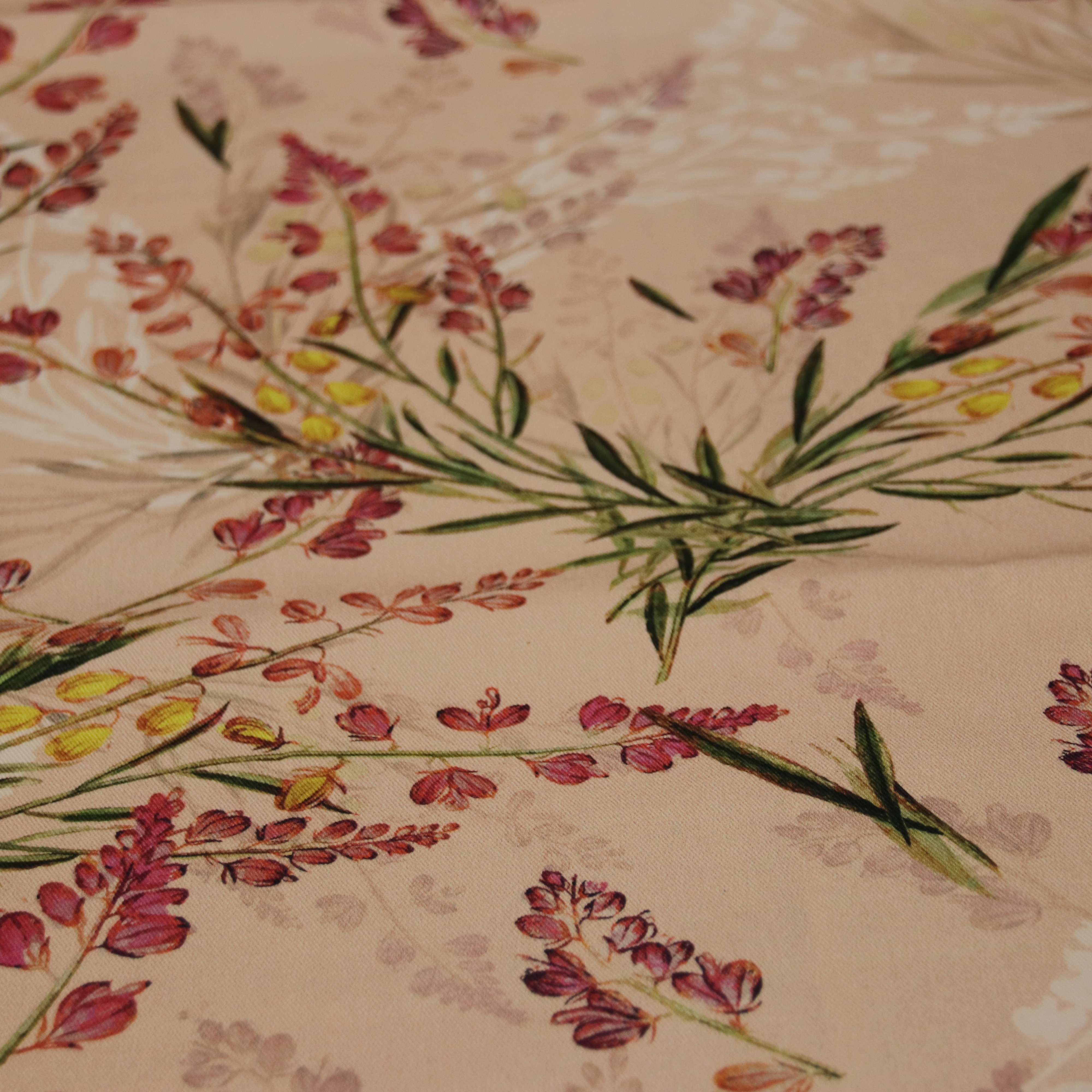 Pichler Ella Tischläufer mit floralem Muster in Rosa aus 100% Baumwolle 50x150cm