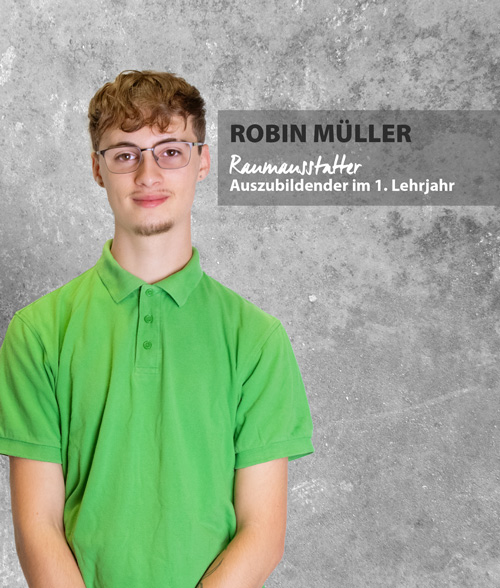 Portrait Robin Müller, Raumausstatter.