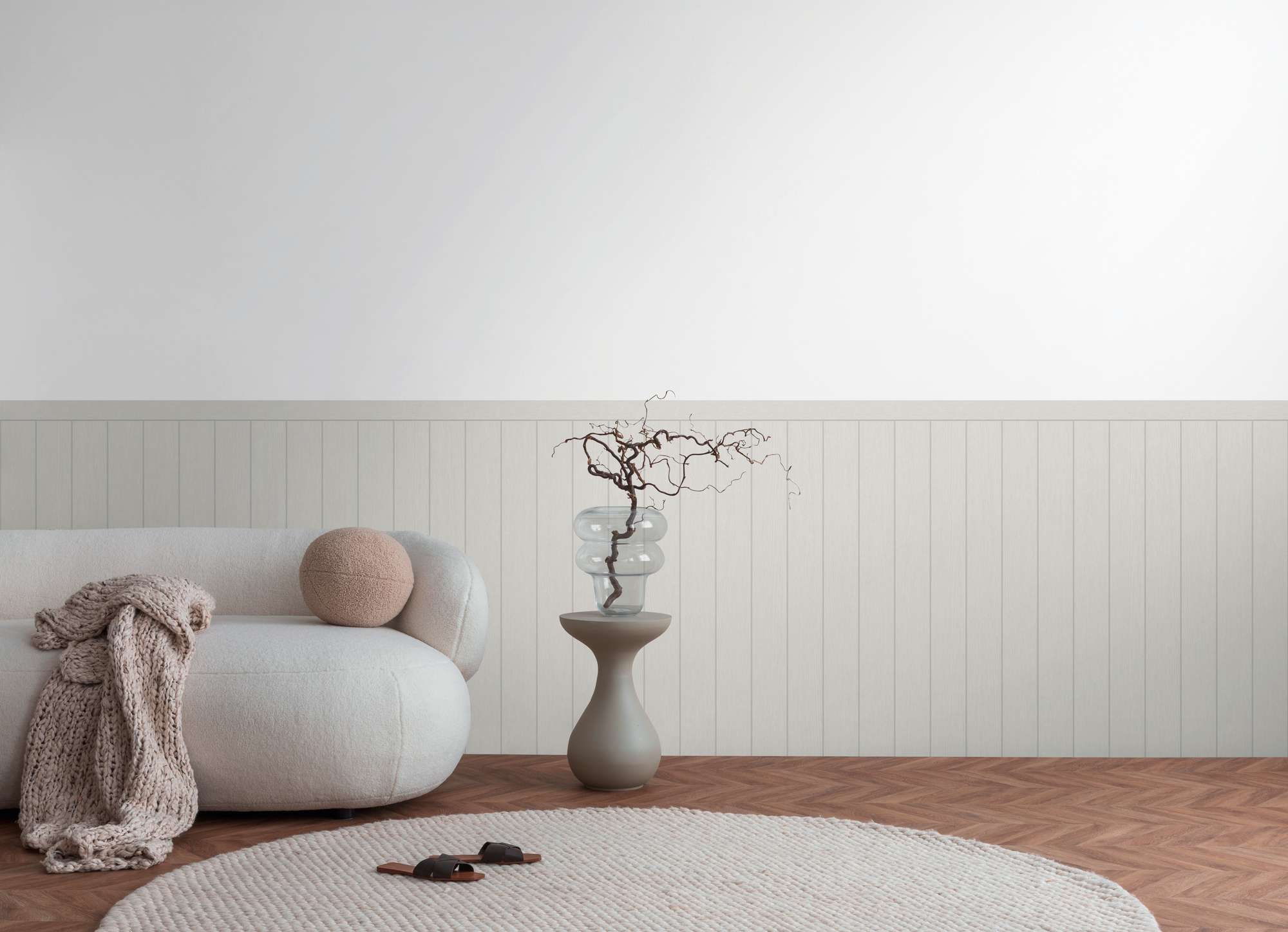 Vliestapete Wallpanel Wandpaneel Holzbalken-Optik 398034