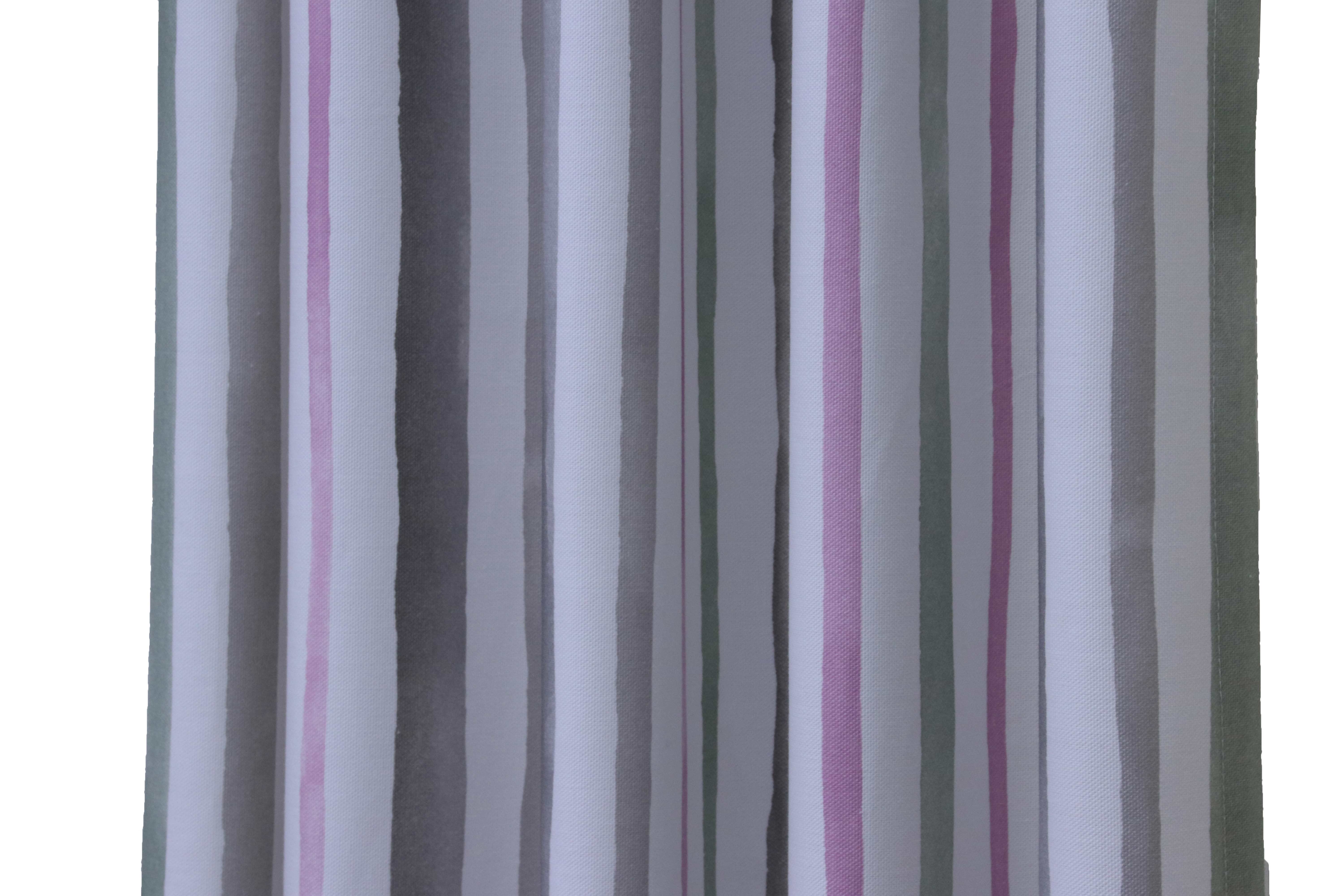 Dekostoff Streifen 280 cm Grau Weiß Rosa
