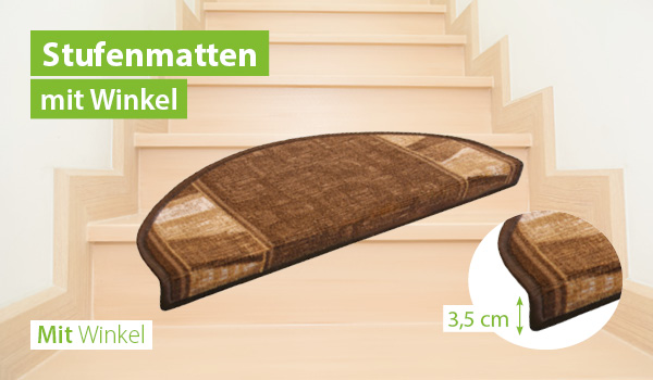 Stufenmatten mit Winkel erhältlich