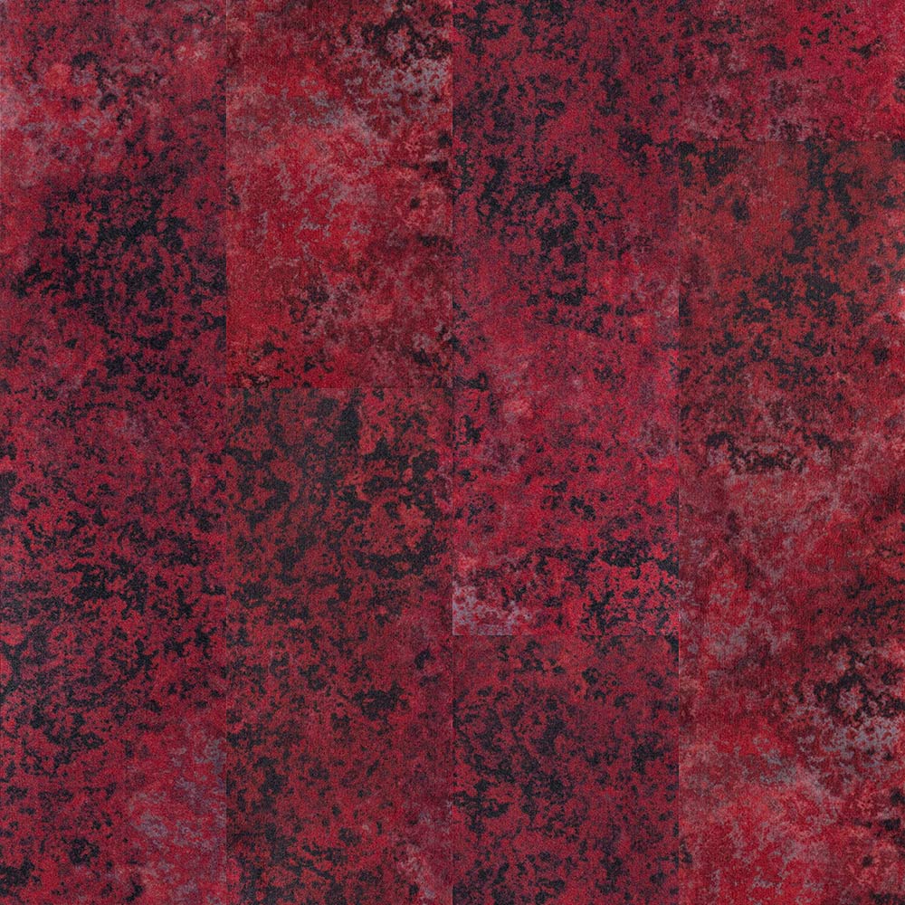 Teppichfliese Coronado 25 x 100 cm Infloor 004 Rot-Schwarzes Muster