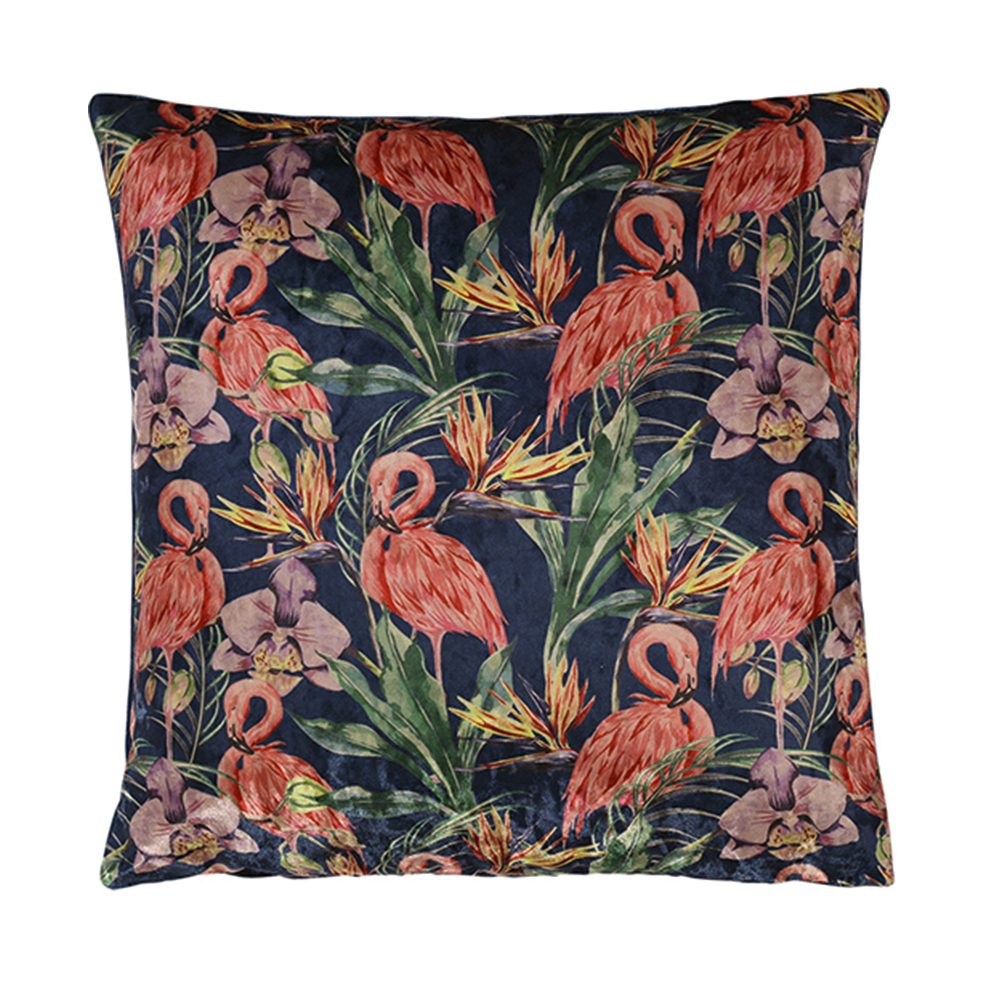 Kissenbezug mit Flamingo-Motiv 50 x 50 cm