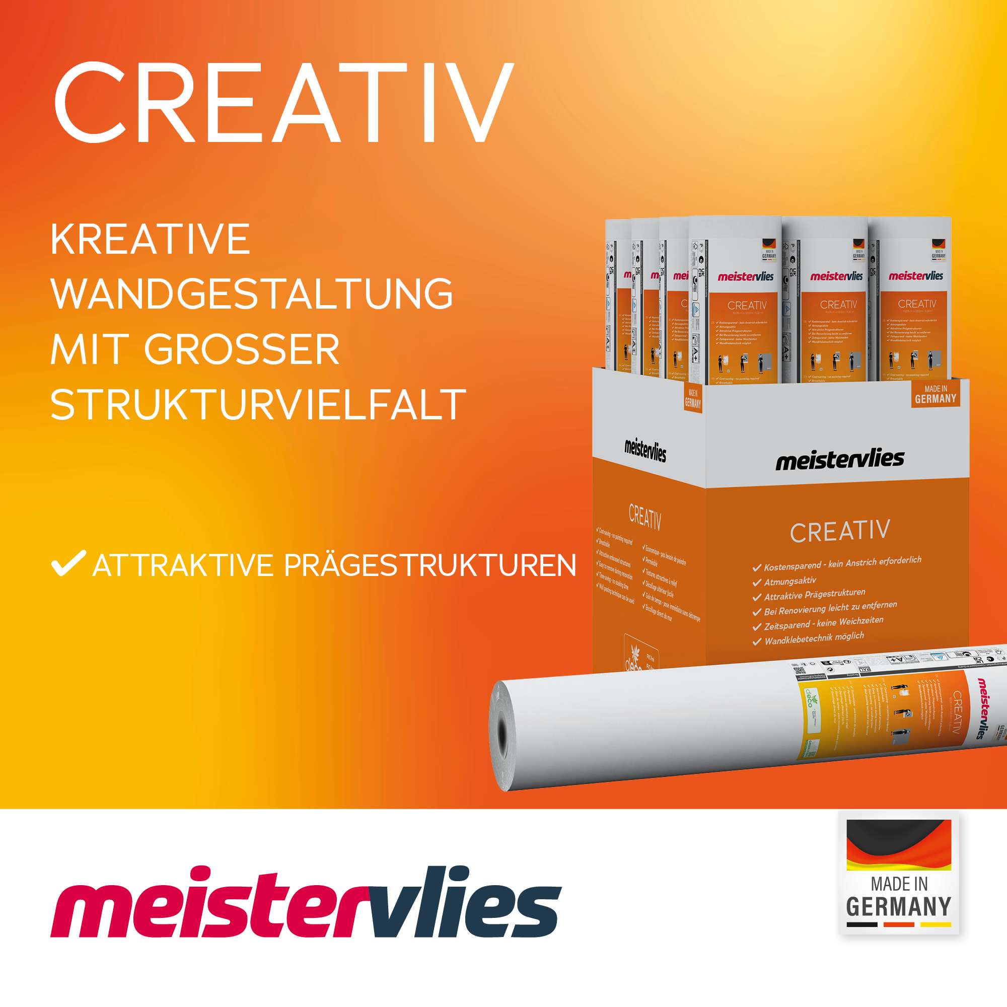 Vliestapete Meistervlies 8 Überstreichbare Strukturtapete Liniertes Strukturmuster 949318