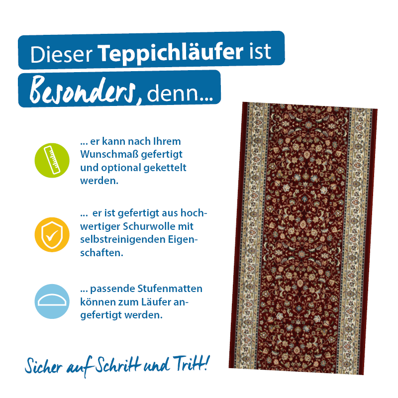 Teppichläufer DaVinci Meterware klassisches Design