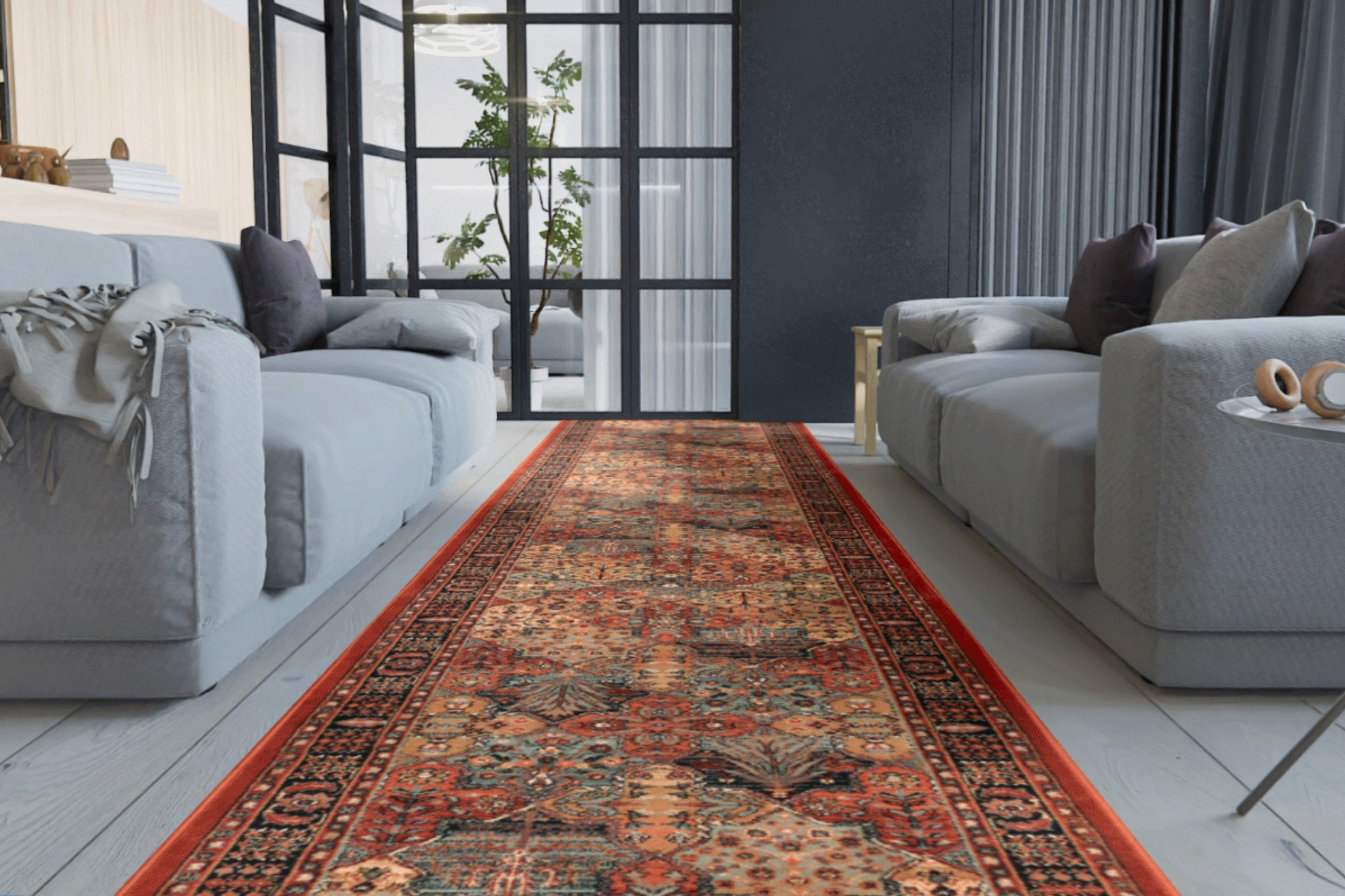 Teppichläufer Kashqai Meterware hochwertiger Wollvelours klassisches Design