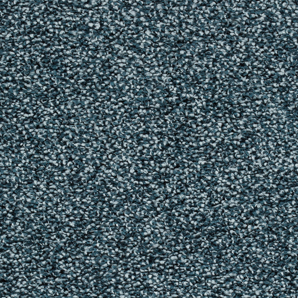 Teppichboden Gero Velours Meterware auf Rolle blau 500 cm