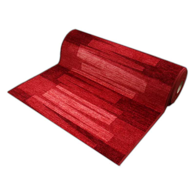 Teppichläufer Via Veneto Meterware Frisé-Oberfläche Streifen Optik rot 100 cm