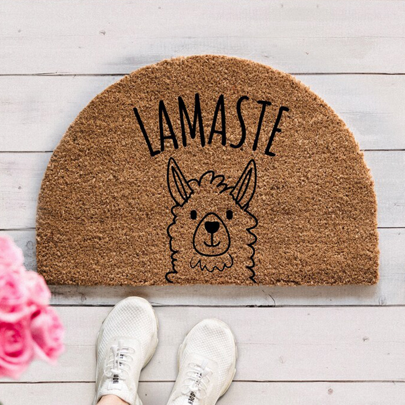 Kokosmatte Halbrund Lama