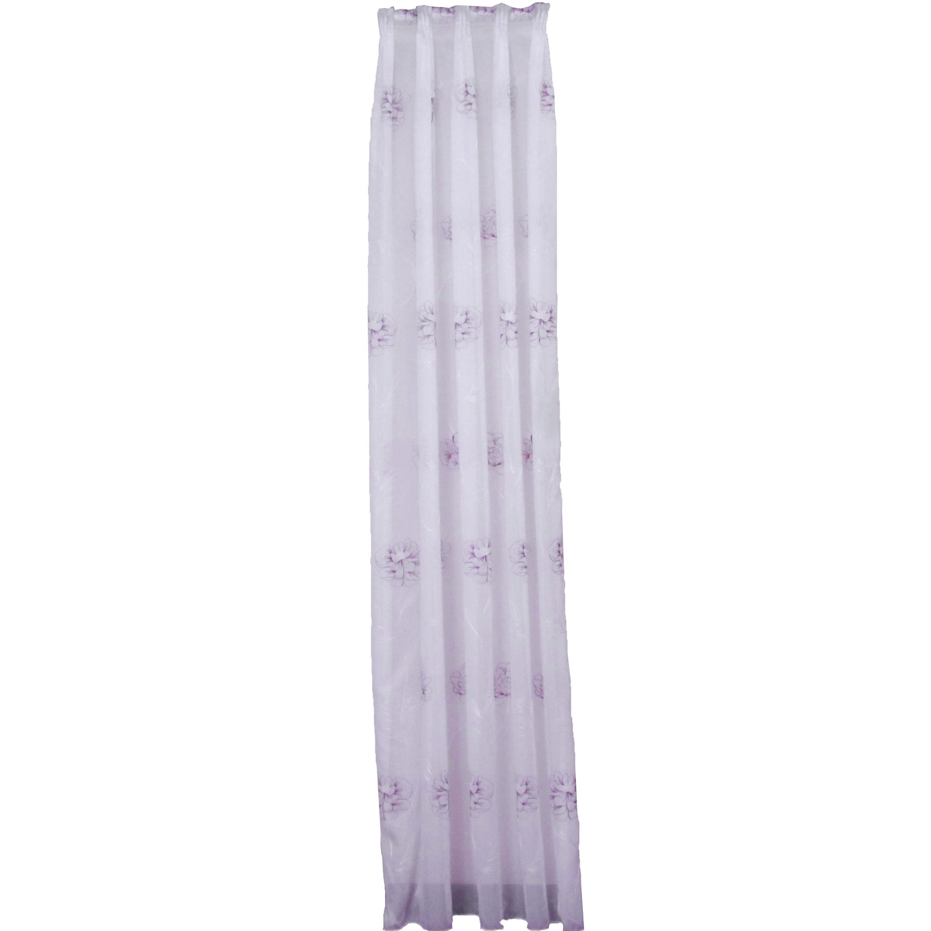 Store Blumen 280 cm Weiß